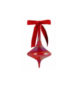 Decorazione Natale Baci Milano vetro 16 cm rosso  XDEC4.CAR01