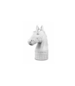 Testa Cavallo Baci Milano mini bianca h.12,5 cm  HOR.OPT02