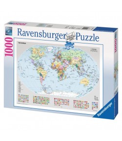 Puzzle Ravensburger Mappamondo politico 1000 pz 15652