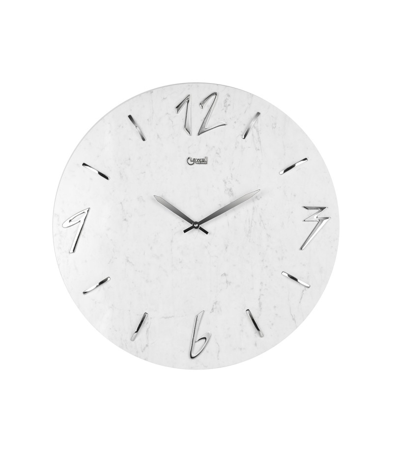 Orologio da parete Lowell effetto marmo bianco 50 cm 11456