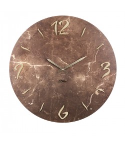 Orologio da parete Lowell effetto marmo marrone 50 cm 11460