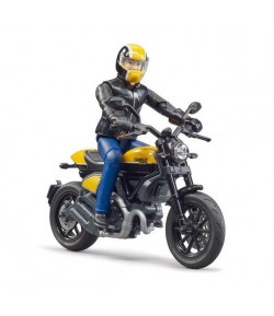 Bruder moto Ducati Scrambler Full Throttle con pilota 63053