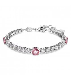 Bracciale tennis Swarovski Matrix rosa placcato rodio 5666421