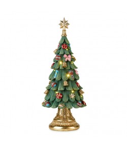 Albero di Natale in resina con musica e luci Fade 60 cm 57697