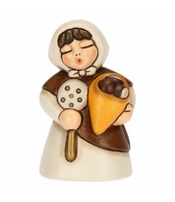 Donna con castagne Thun Presepe Classico bianca S3322A83