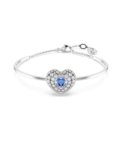 Bracciale Swarovski Hyperbola cuore blu rodio 5680393