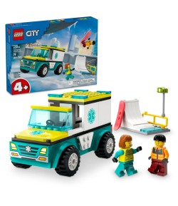 Lego City Ambulanza di emergenza e snowboarder 60403