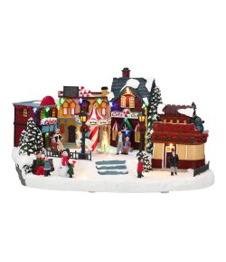 Villaggio Natale animato Timstor con led 240450