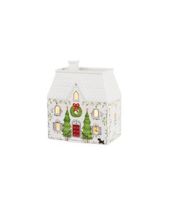 Decorazione Natale casetta 3 L'Oca Nera co led Bianco Natale 1XM953.13