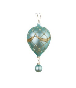 Decorazione Natale L'Oca Nera Pendente mongolfiera celeste 1XM919.15