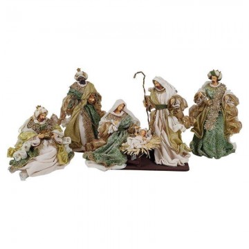 Natività Timstor set 6 pezzi verde oro 216691