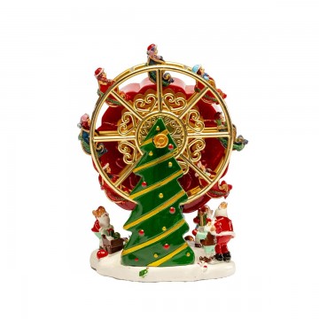 Carillon ruota con Babbo Natale Lamart 14 cm 1024445