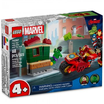 LEGO Marvel Iron Man con moto e Hulk 76287