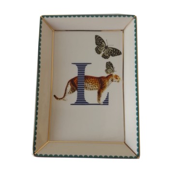 Yvonne Ellen vuotatasche Alphabet Trinket L Leopardo