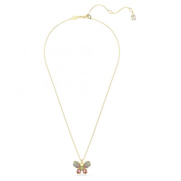 Collana pendente Swarovski Idyllia farfalla multicolor placcata color oro 570995