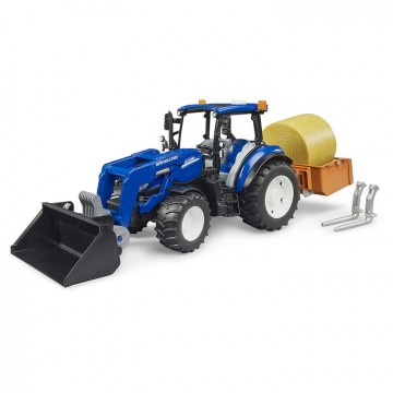 Bruder Trattore New Holland T5.120 con benna e fieno 02187