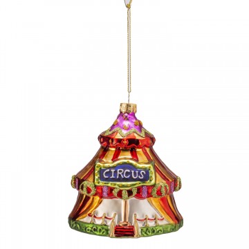 Appendino Natale in vetro Lamart Circo 14 cm 1022397