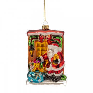 Appendino Babbo Natale in vetro Lamart 13 cm 1022400