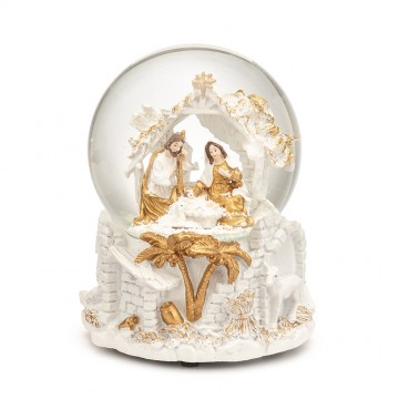 Palla di Natale con Natività Lamart oro 13,5 cm 1025433