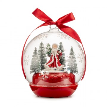 Carillon palla di Natale con Babbo Natale Lamart 13x16 cm 1025452