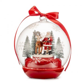 Carillon palla di Natale con renna Lamart 13x16 cm 1025453