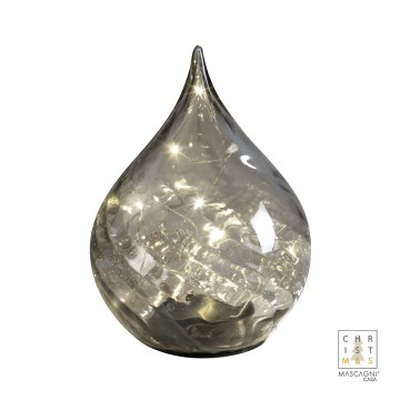 Decorazione Natale Ampolla Mascagni 21 cm con led C3071