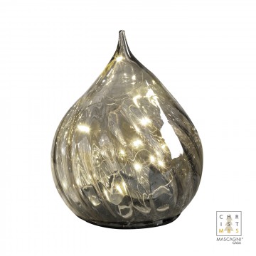 Decorazione Natale Ampolla Mascagni 15 cm con led C3070