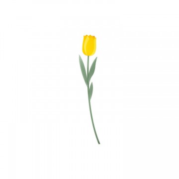 Fiore Tulipano giallo Vesta in acrilico grande 59 cm 04431.39