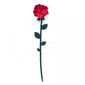 Fiore Rosa rossa Vesta in acrilico grande 56.3 cm 04395.85