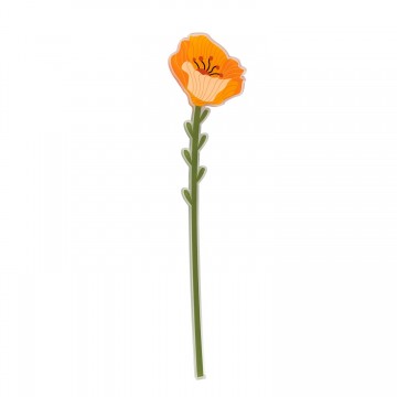 Fiore Petunia arancio Vesta in acrilico piccolo 44 cm 04342.50