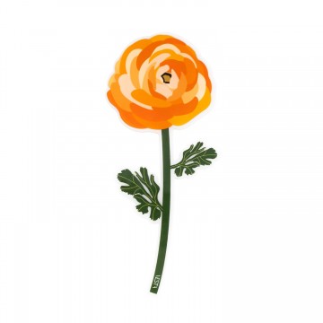 Fiore Ranuncolo arancio Vesta in acrilico 20.1 cm 04414.50