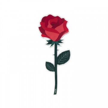 Fiore Rosa rossa Vesta in acrilico 19,5 cm 04409.85