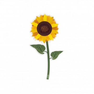 Fiore Girasole giallo Vesta in acrilico 20.2 cm 04415.39