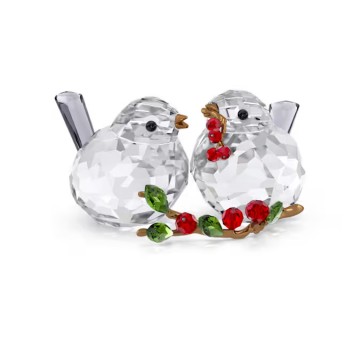 Idyllia Swarovski coppia di uccelli e bacche 5701371