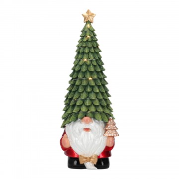 Gnomo Timstor con albero di Natale a led 34 cm verde 242102