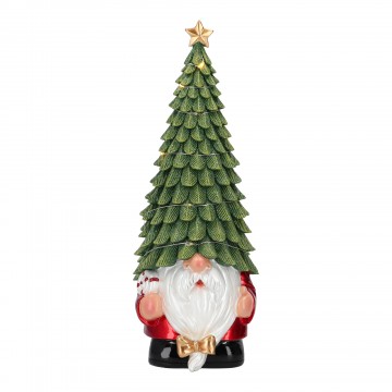 Gnomo Timstor con albero di Natale a led 29.5 cm verde 242096