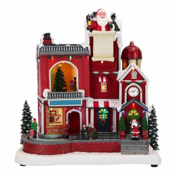 Villaggio di Natale animato Timstor con led multicolor 250367