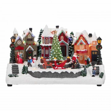Villaggio di Natale animato Timstor con led multicolor 250411