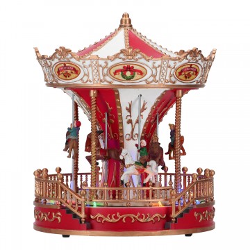 Giostra animata con cavalli Timstor multicolor con led 240054