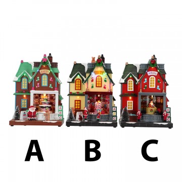 Casa di Babbo Natale Timstor con movimento e led multicolor 240689