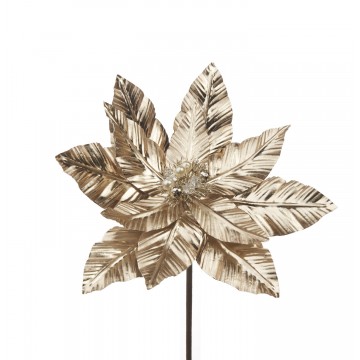 Fiore natalizio Stella di Natale oro L'Oca Nera 1XM1104.14