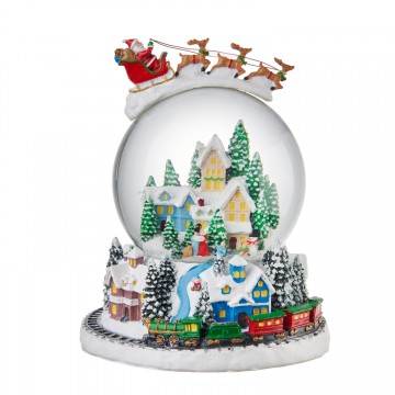 Boule de neige L'Oca Nera Storie Natalizie slitta Babbo Natale 1XM1035.14