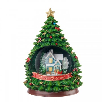 Boule de neige L'Oca Nera Storie Natalizie albero con carillon 1XM1035.13