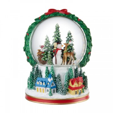 Boule de neige L'Oca Nera Storie Natalizie ghirlanda con carillon 1XM1035.12