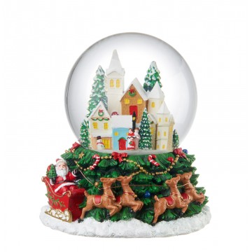 Boule de neige L'Oca Nera Storie Natalizie villaggio con carillon 1XM1035.11