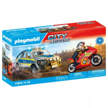 Playmobil Inseguimento con pick-up della polizia 71875