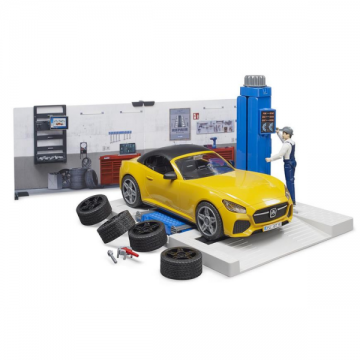 Bruder Bworld Car service centre con Roadster 62112