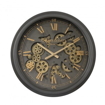 Orologio da parete Lowell ingranaggi 46 cm metallo dorato 21576