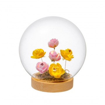 Palla vetro a led con rose Lamart 15 cm 1038476