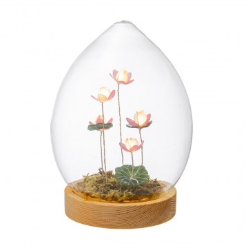 Uovo vetro a led con loto Lamart 12x17 cm 1038480